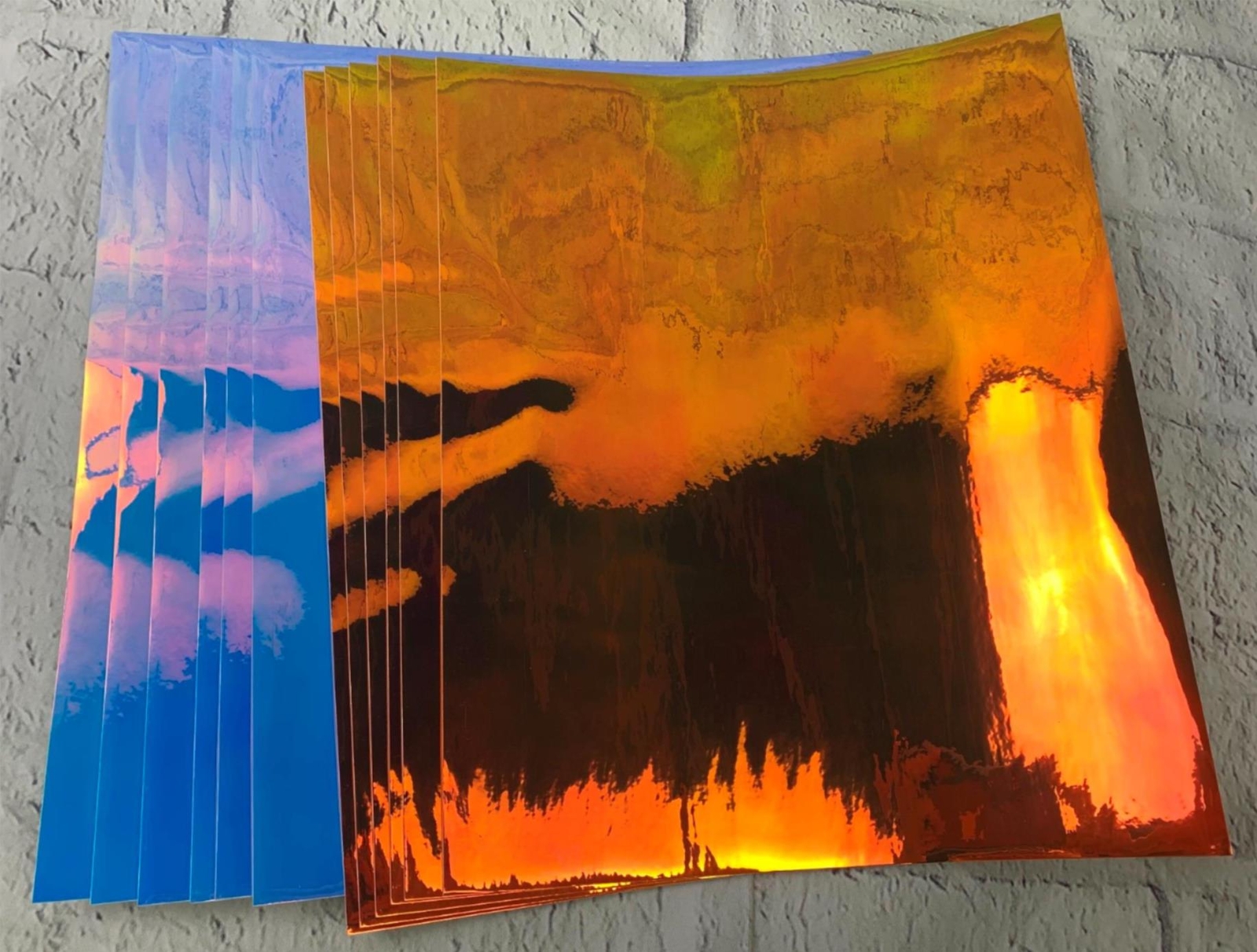 Heat Transfer Vinyl Bundle 12 Pack 12in x 10in Iron On Vinyl Sheets Holographic