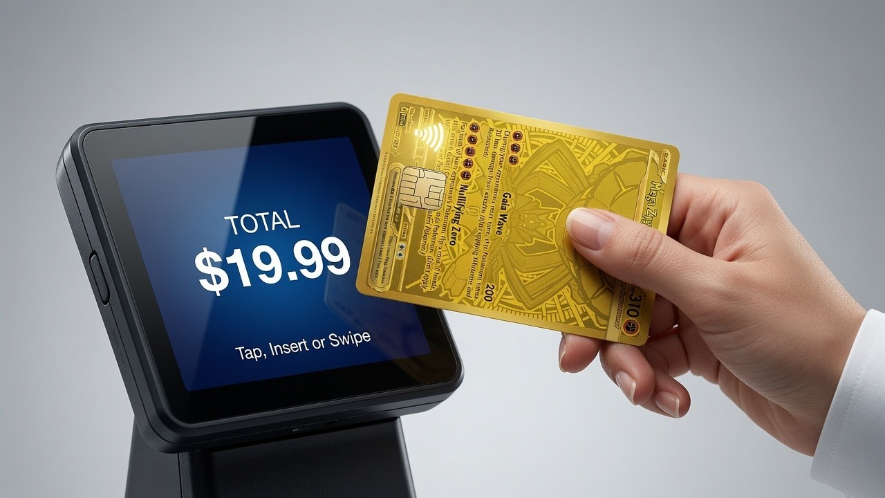 Mega Zygarde ex Gold Pokémon TC Debit Card Credit Card Skin Vinyl Sticker