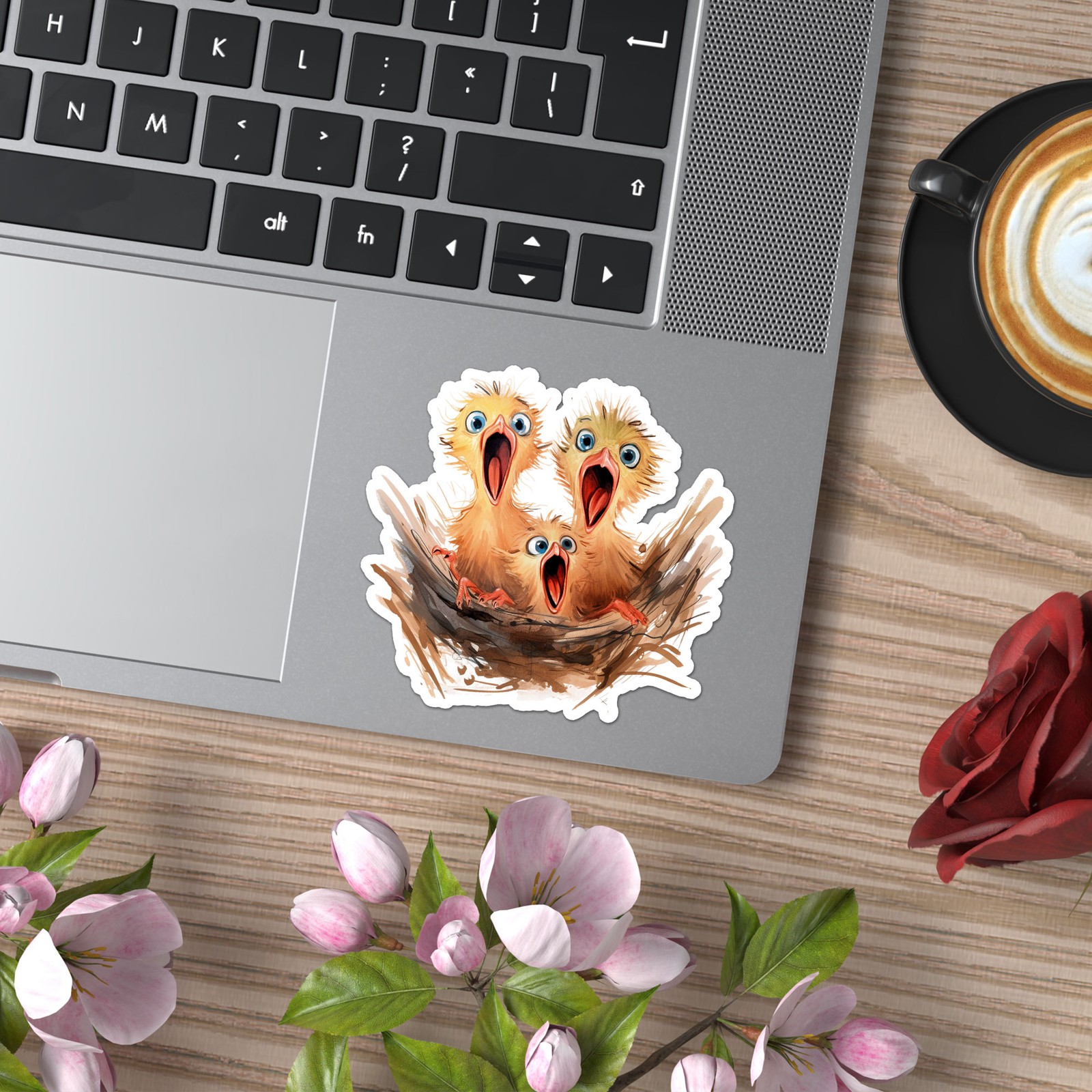 Hungry Baby Birds – Vinyl Decal Sticker – Car Window Laptop – ebn12518