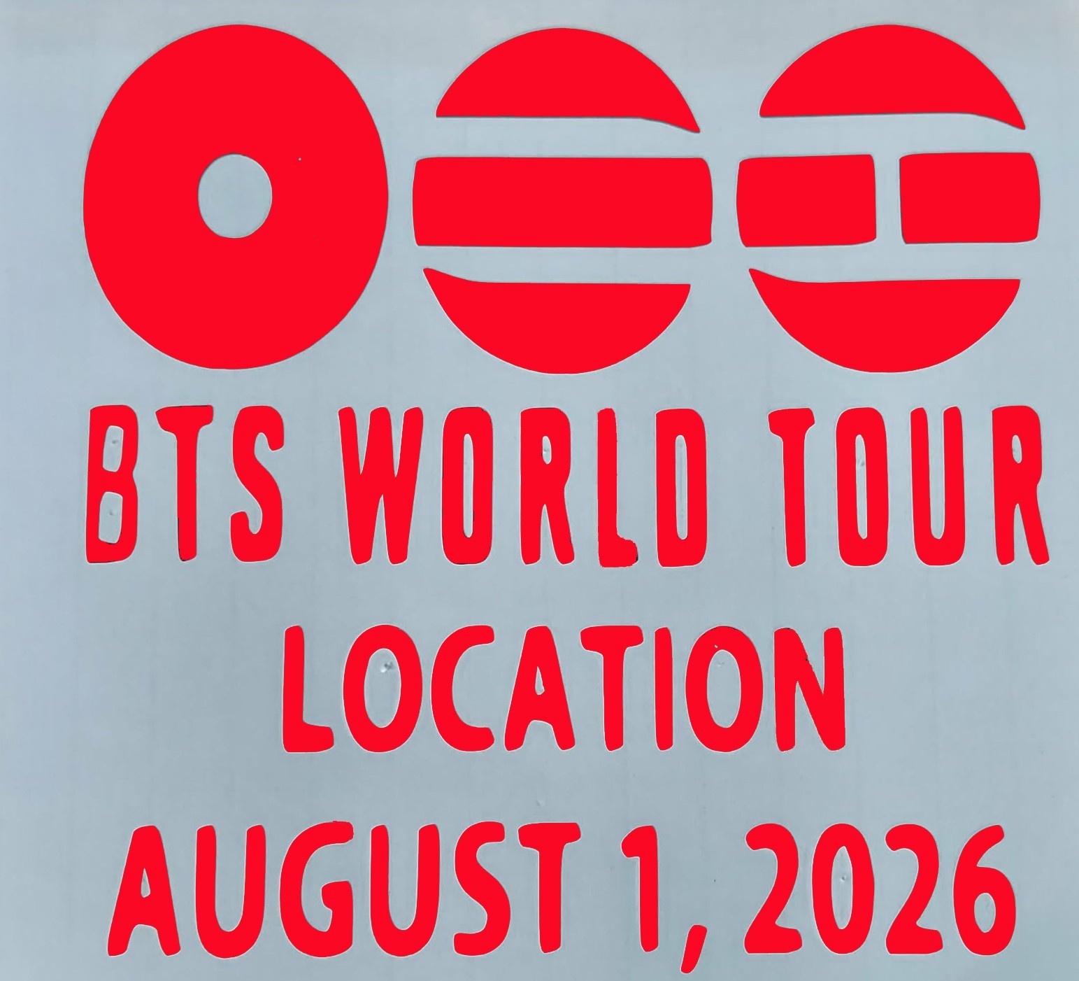 bts world tour 5" vinyl car window/laptop sticker