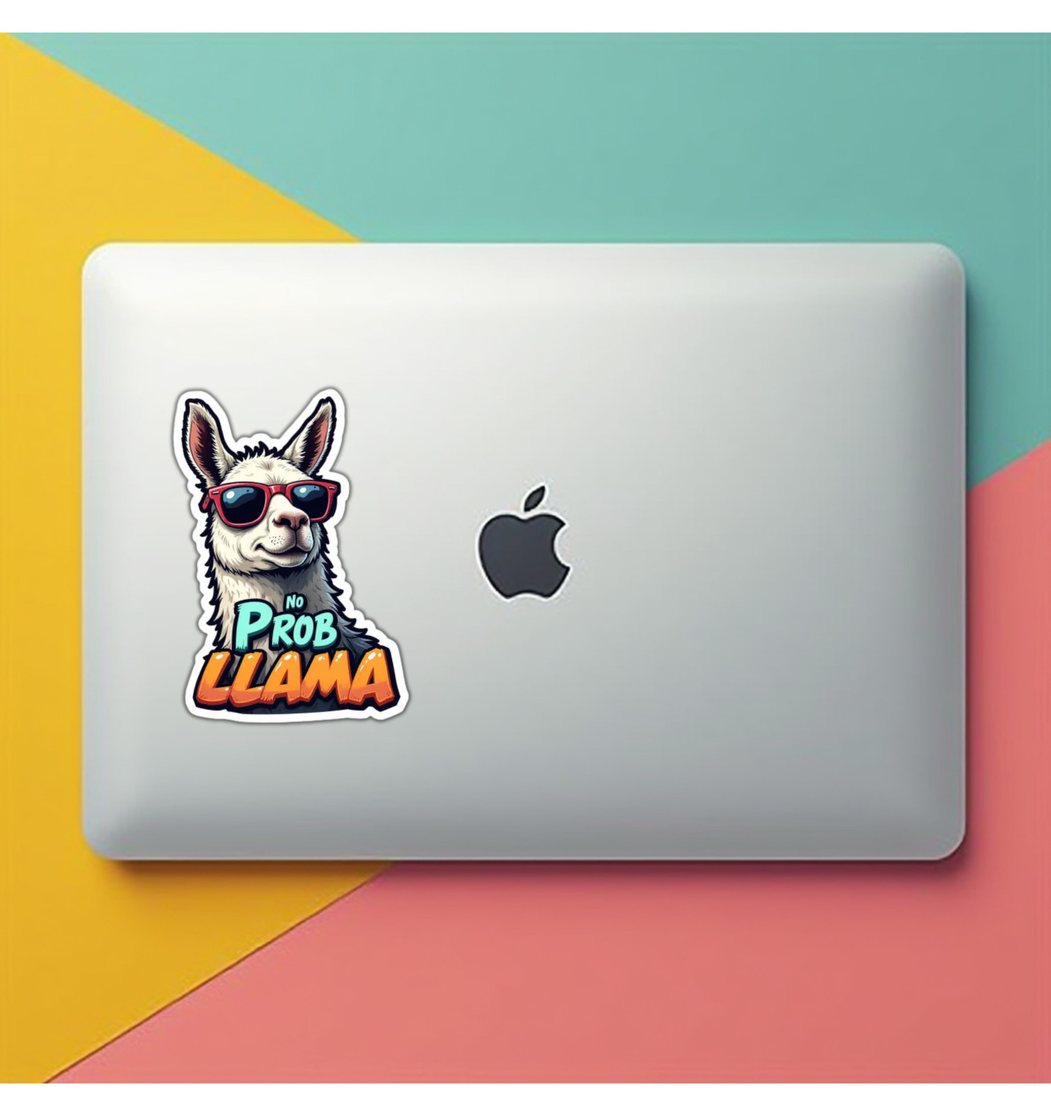 No Prob Llama Funny Fridge Magnet or Laptop Sticker