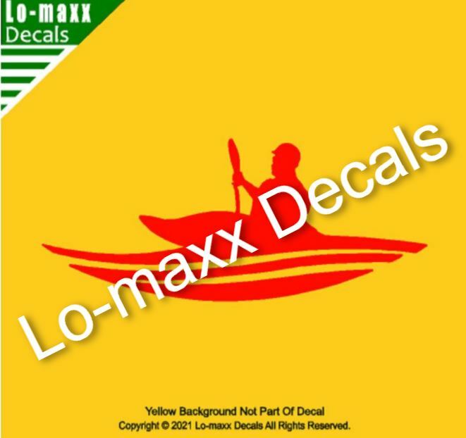 Whitewater Kayaker River Kayaking Original Lo-maxx Design Die Cut Vinyl Decal