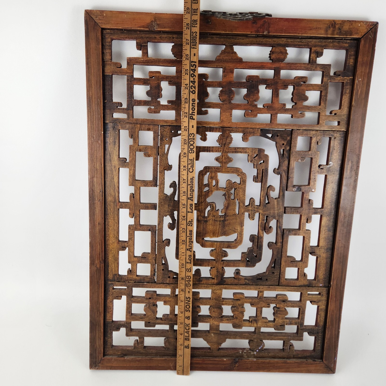 Vintage Chinese Hand Carved Wall Decor