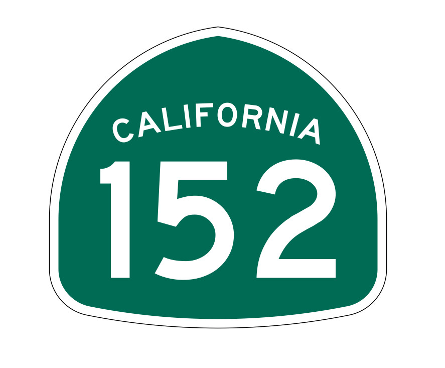 California State Route 152 Sticker Decal R1223 Highway Sign
