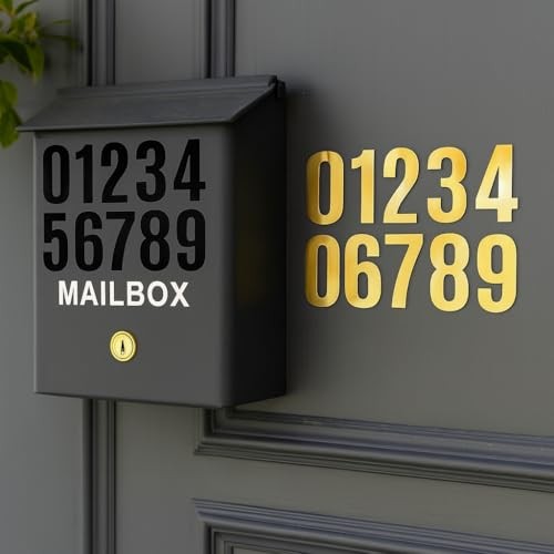 10 Sheets 1.5 Inch Number Stickers 0-9, Self-Adhesive Vinyl Numbers, Black