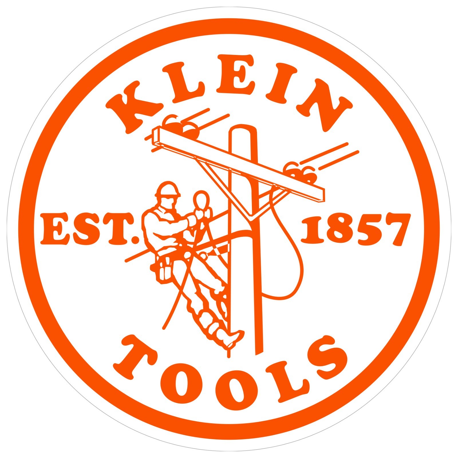 Klein Tools Decal Sticker Electrician Journeyman/ LINEMAN Sizes 3", 5", 7" ROUND