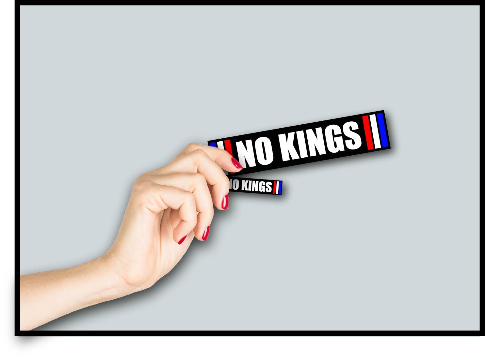 No Kings Decal Sticker Anti Trump MAGA Red White Blue Rights Protest Day 2025