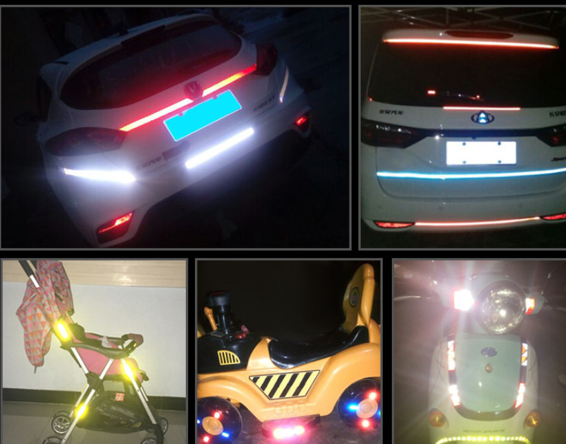 Car and motorcycle bicycle reflective stickers mountain bike luminous stickers d