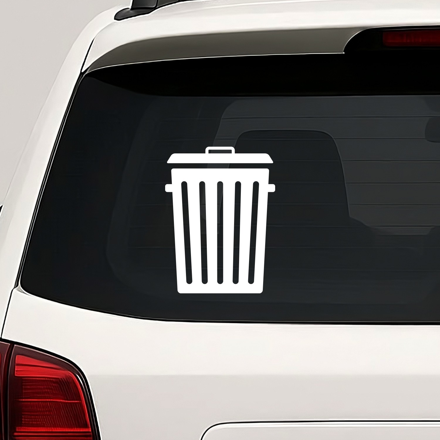 Trash Can Vinyl Die Cut Decal Sticker – Waste Garbage Bin Symbol Icon Sign