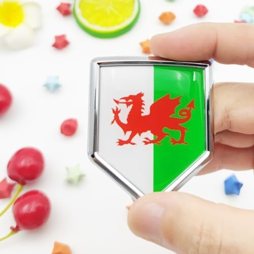 Overdecor Wales Flag Decal Stickers Car Emblem Welsh Car Accessories