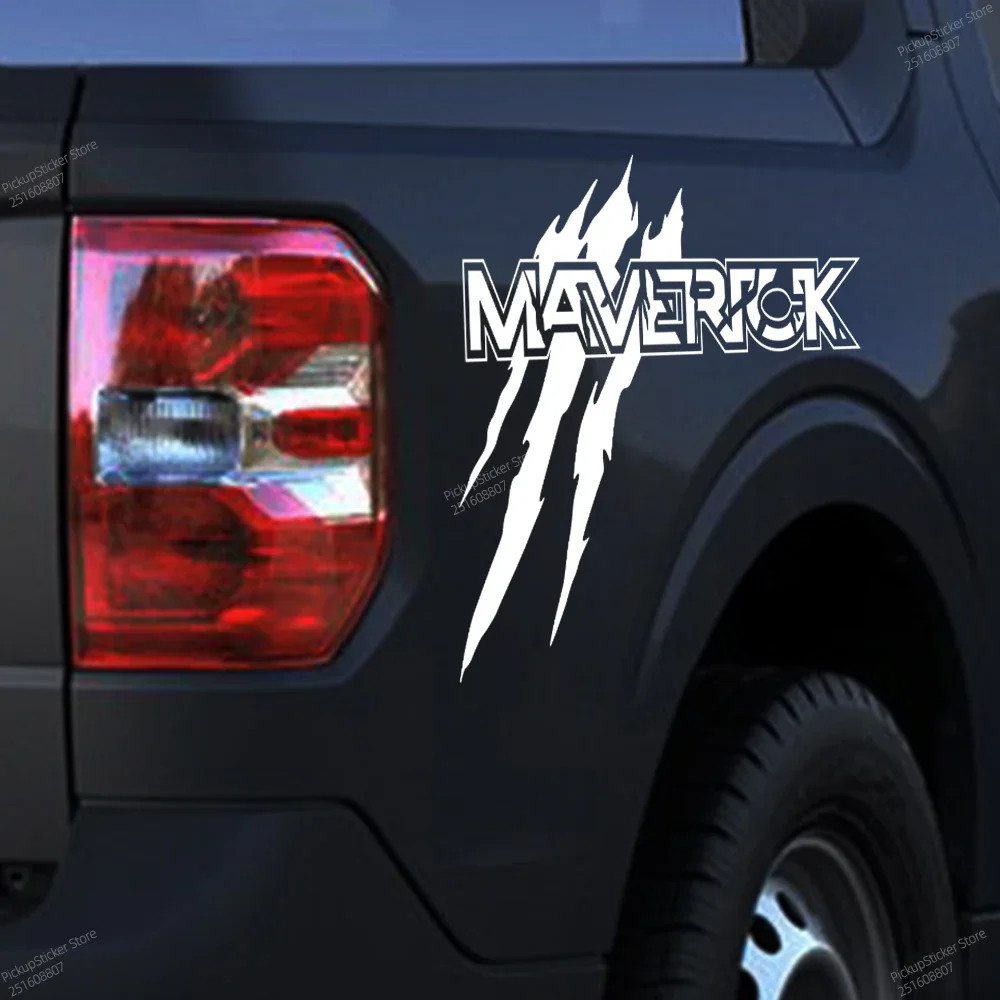 Aftermarket Ford Maverick Claw Style Pickup Bed Side Graphic Kit – Vinyl Decal (