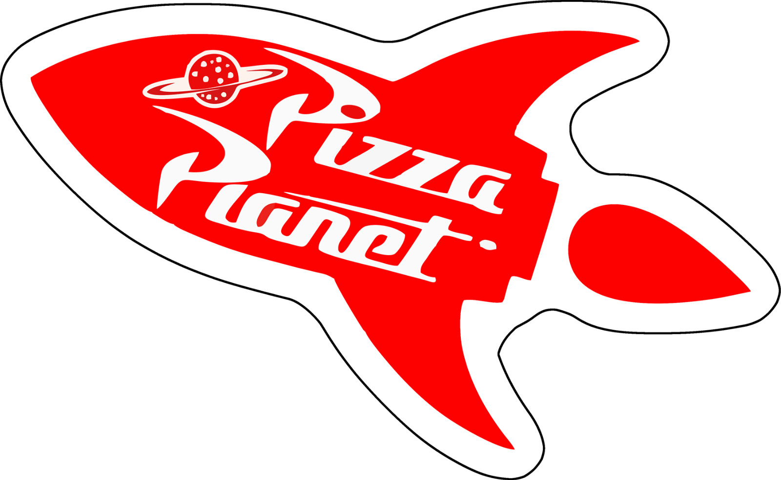 Pizza Planet Rocket Sticker