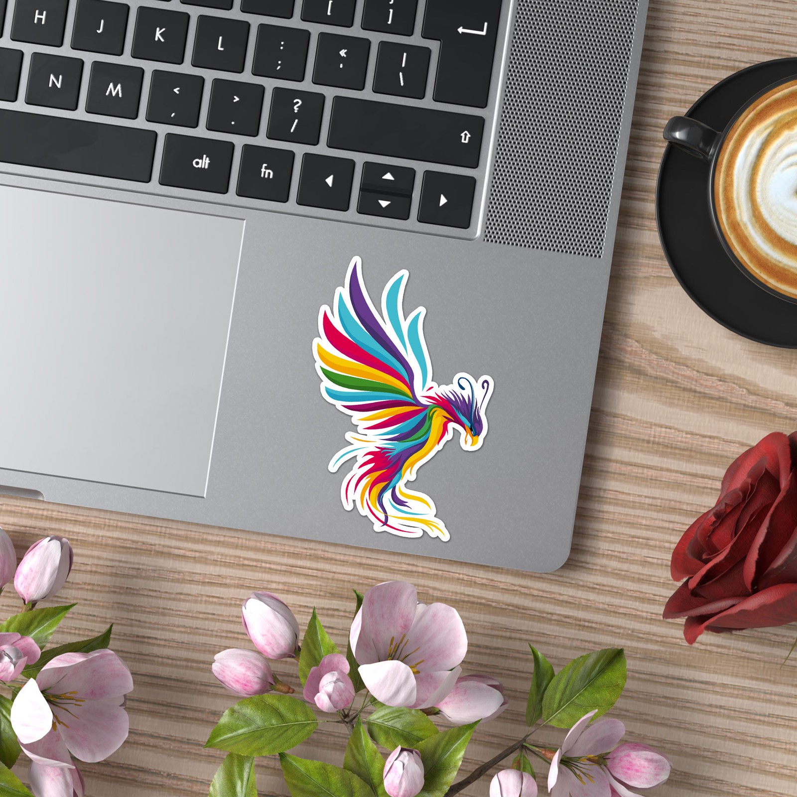 Rainbow Phoenix – Vinyl Decal Sticker – Car Window Laptop – ebn8034