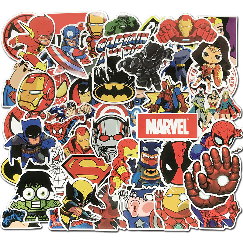 100Pcs Vinyl Hero Stickers Pack Skateboard Luggage Laptop Decals Dope Bomb Lot