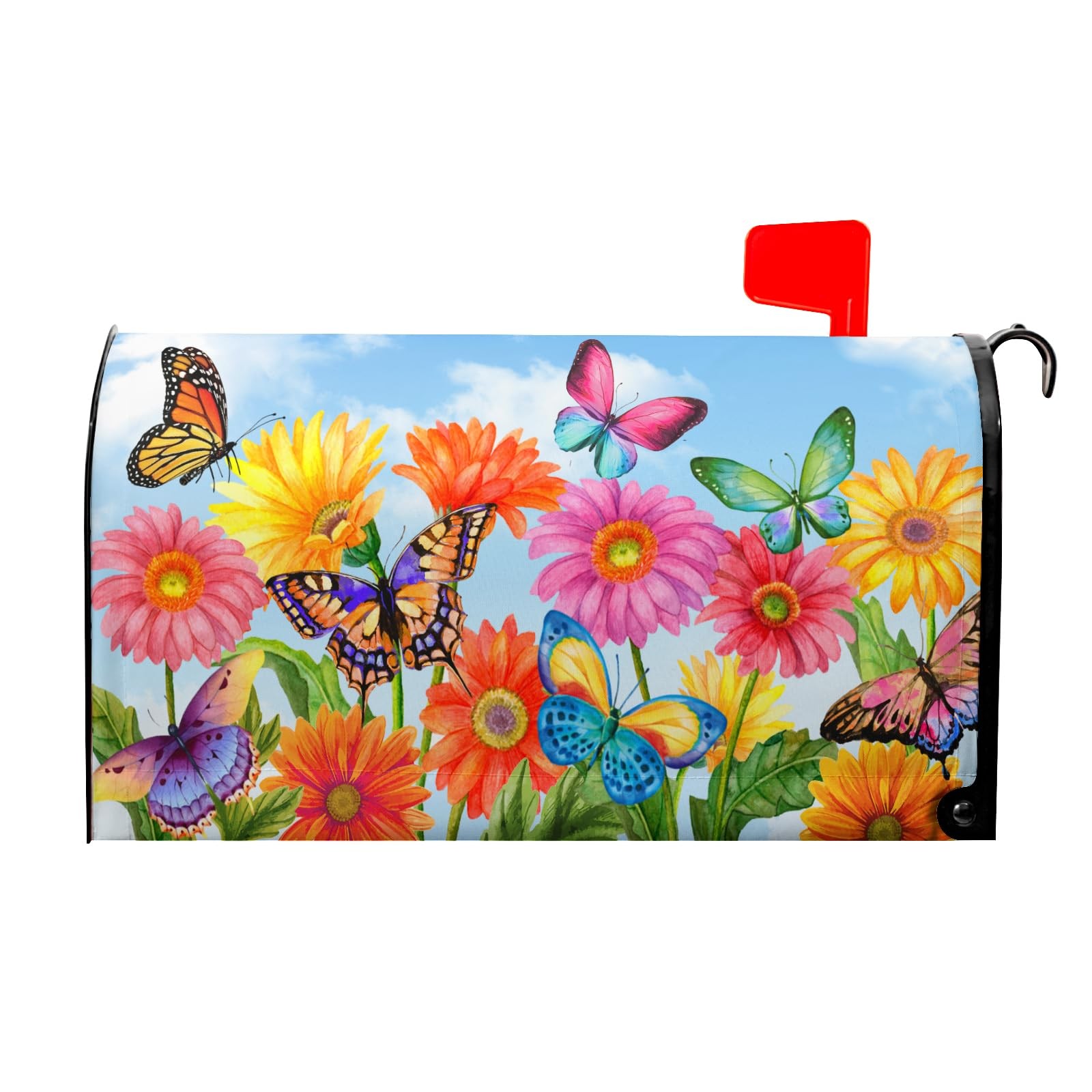 Granbey Spring Flower Mailbox Covers Magnetic Standard Size 21×18",