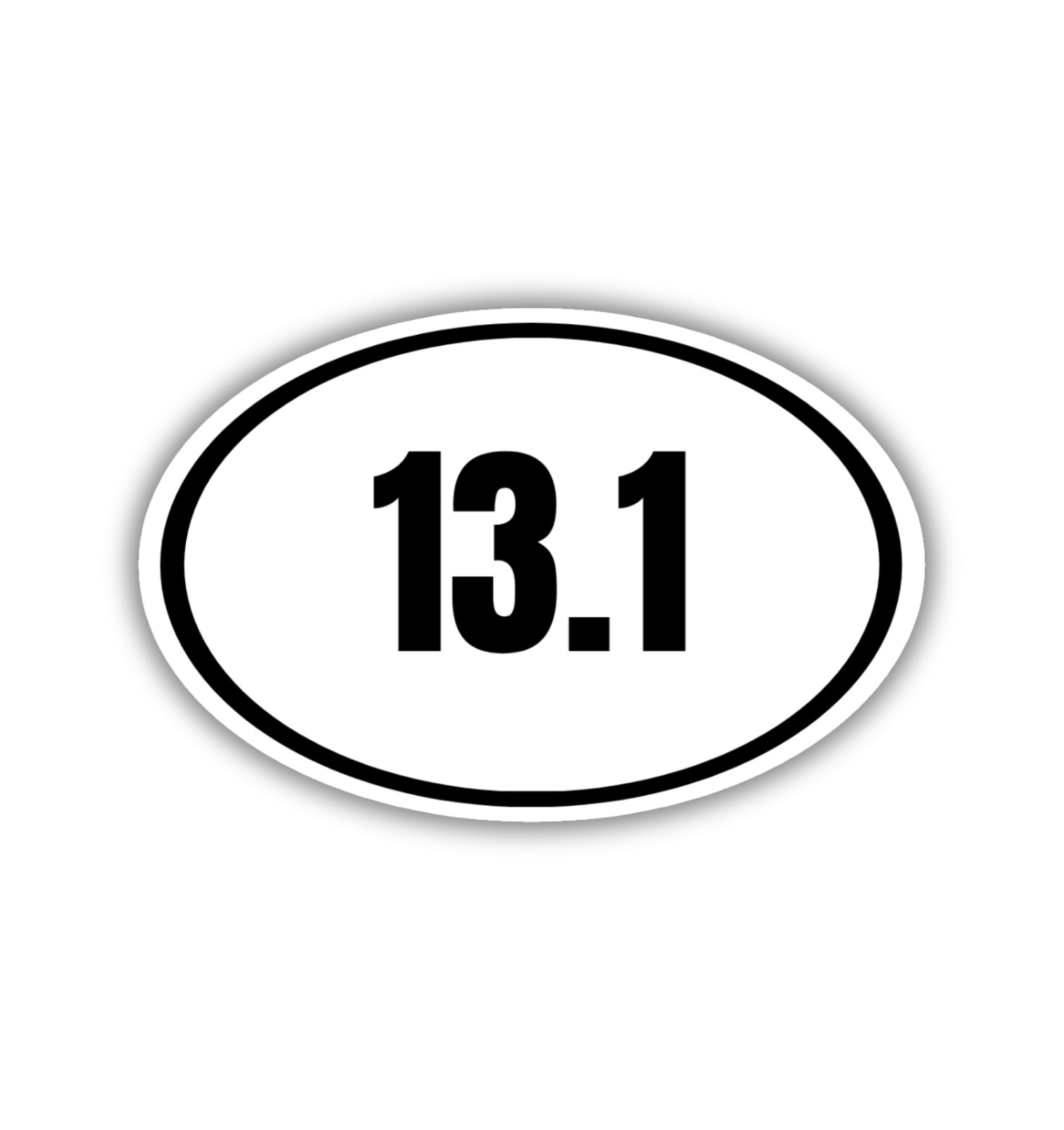13.1 Half Marathon Fridge Magnet or Laptop Sticker