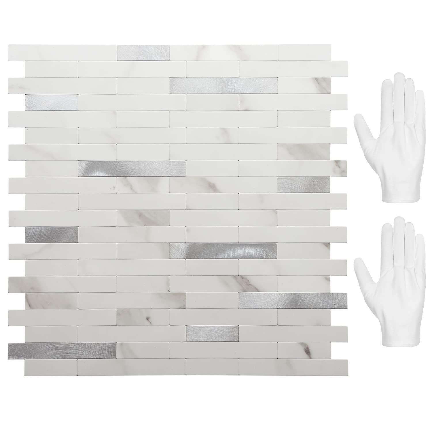 STICKGOO Peel and Stick Backsplash,PVC Wall Tiles Stick on Backsplash for Kit…