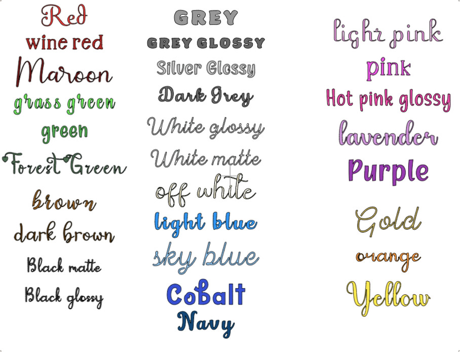 Name Word Decal – Personalized – Solid Color Choices – Custom – Adhesive Die Cut