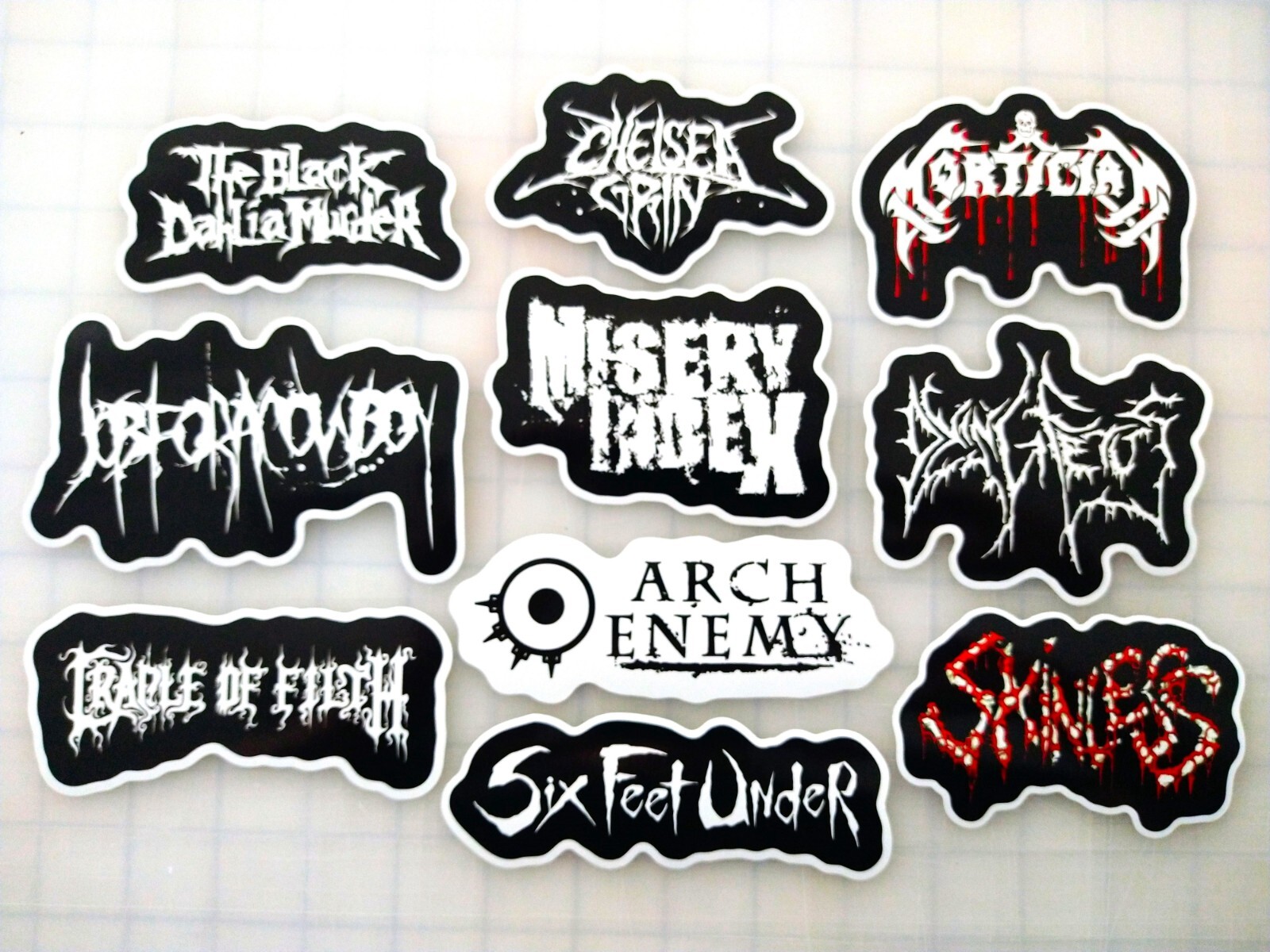 Death Metal Sticker Lot (10 Pack) SET 3 black extreme punk grindcore crust cvlt