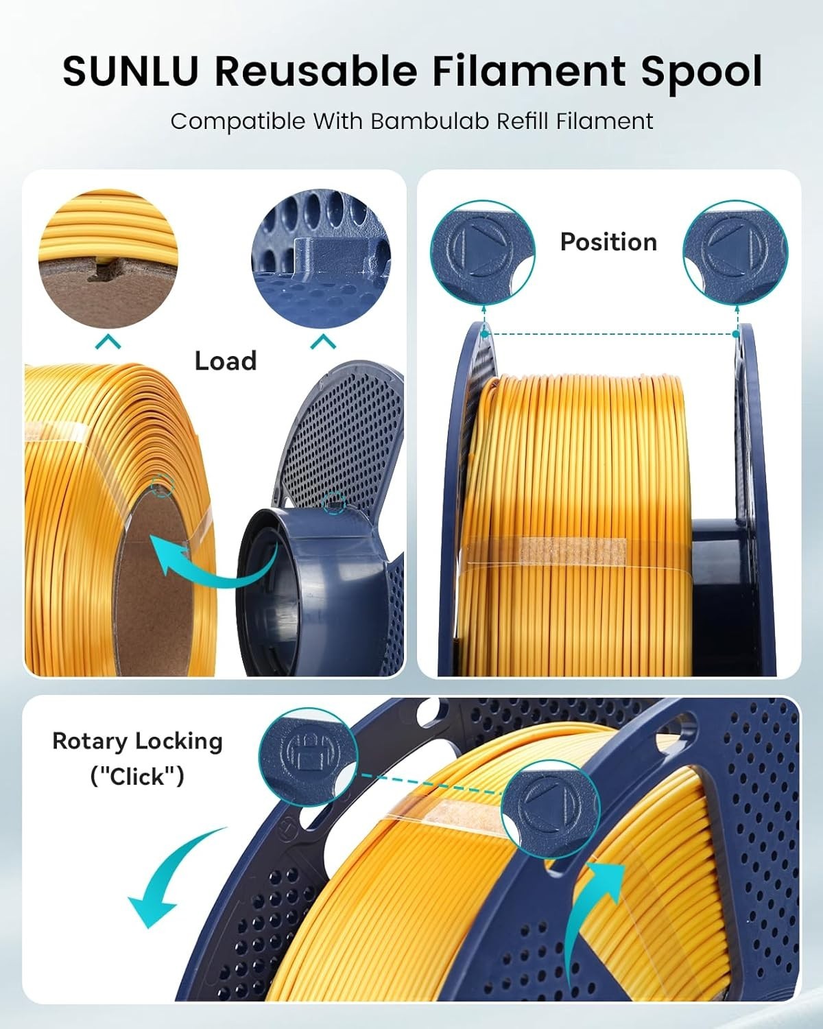 SUNLU Silk PLA+ Filament 1.75Mm Multicolor 250Gx4, Silky Glossy PLA plus 3D Prin