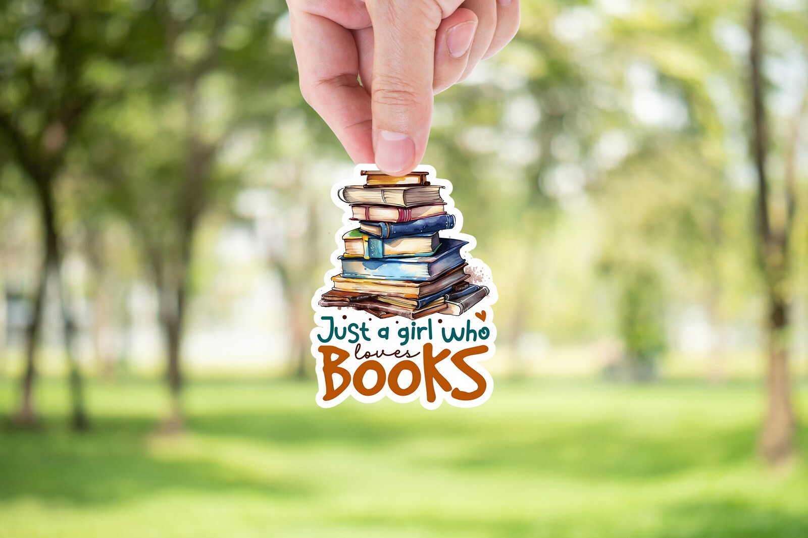 Just A Girl Who Loves Books Sticker I Cute | Waterproof | Laptop | Water Bottle