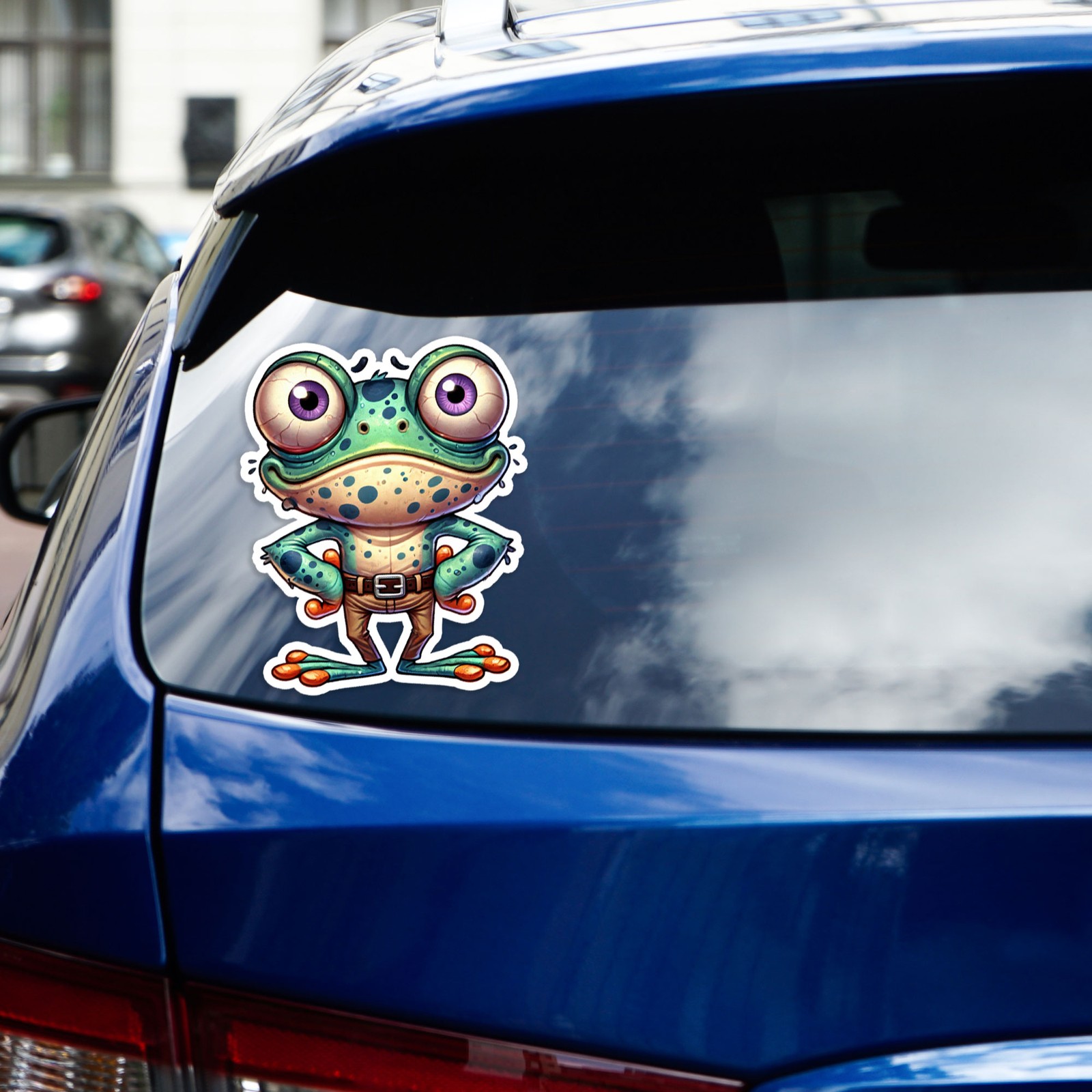 Funny Frog in Pants – Vinyl Decal Sticker – Car Window Laptop – #487