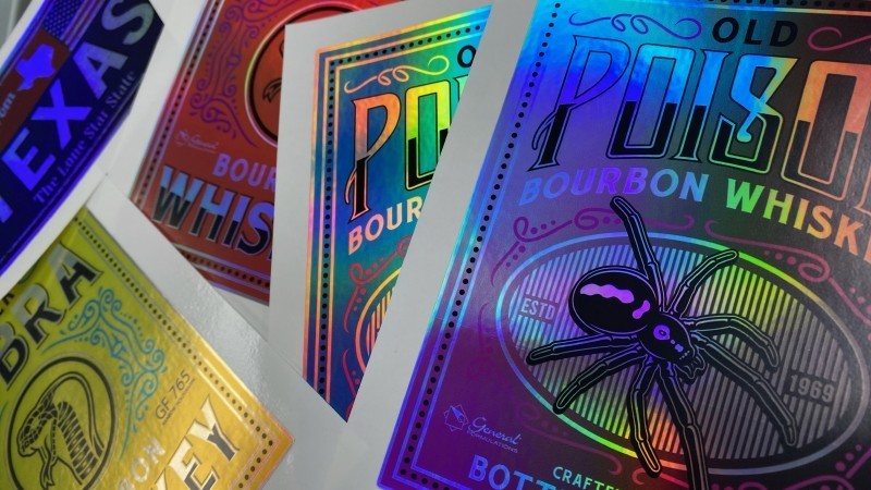 Custom Holographic Stickers, Personalized – Logo, Name, Text, 1.5-5 inch, Qty100