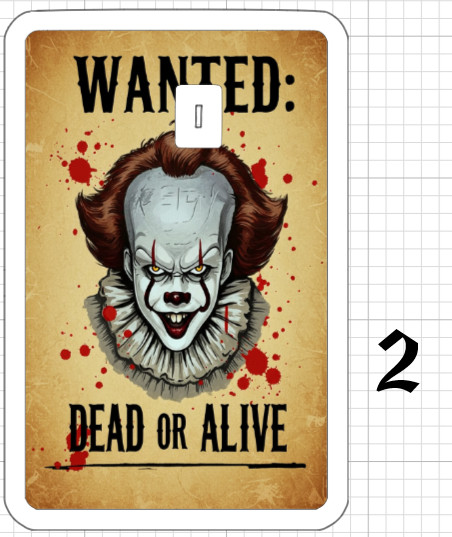 Wanted Poster Pennywise Credit Debit ATM Card Skin Sticker Halloween Horror IT