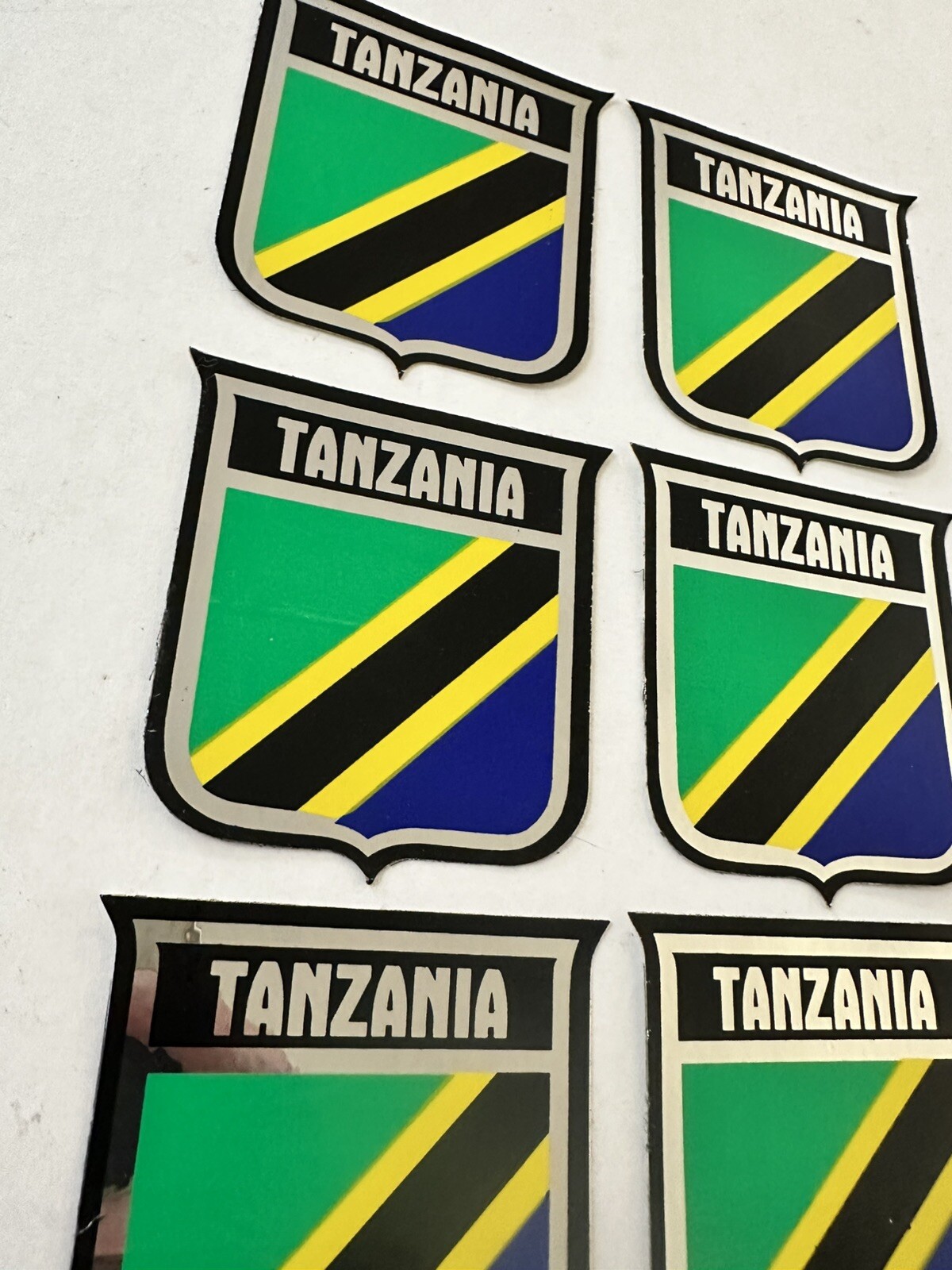 Tanzania International Flag Sticker Decal Lot Of 6 – Vintage New Old Stock –