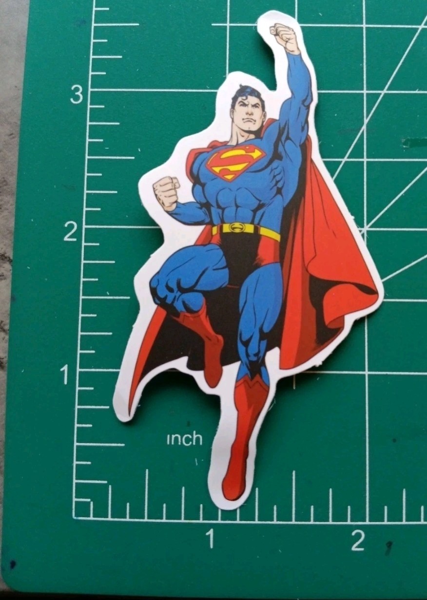 SUPERMAN X MATTE DIE-CUT STICKER 3.5 X2 INCHES STICKER