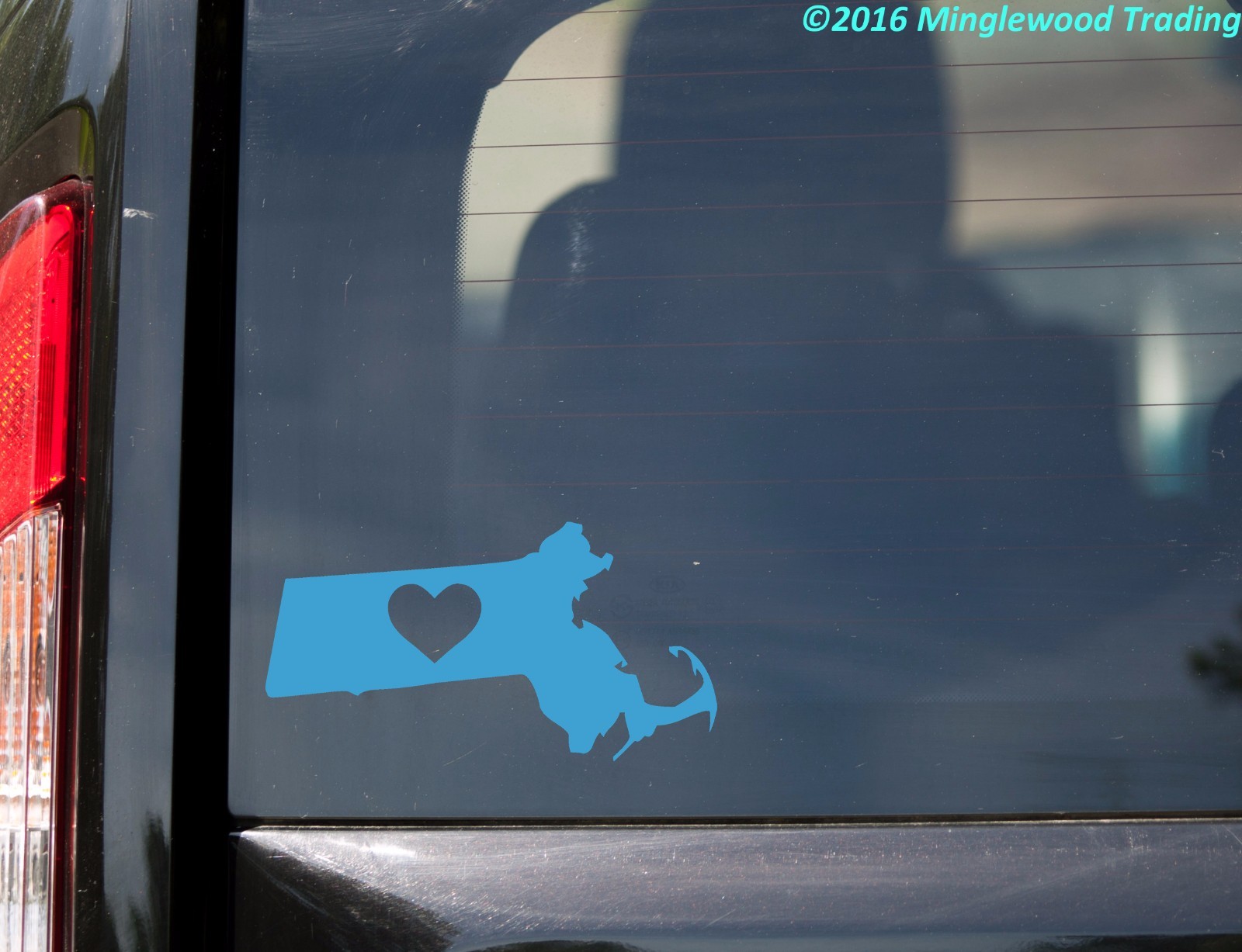 MASSACHUSETTS HEART Vinyl Sticker – Home State Love MA – Die Cut Decal
