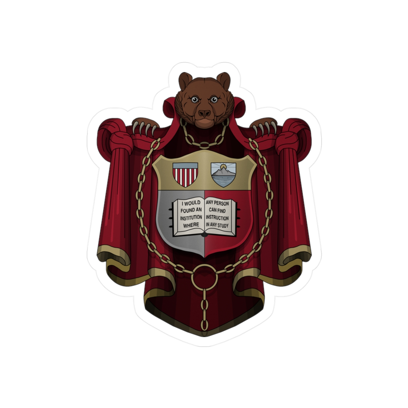 Cornell University Willard Straight Hall Entrance Logo Decal Sticiker