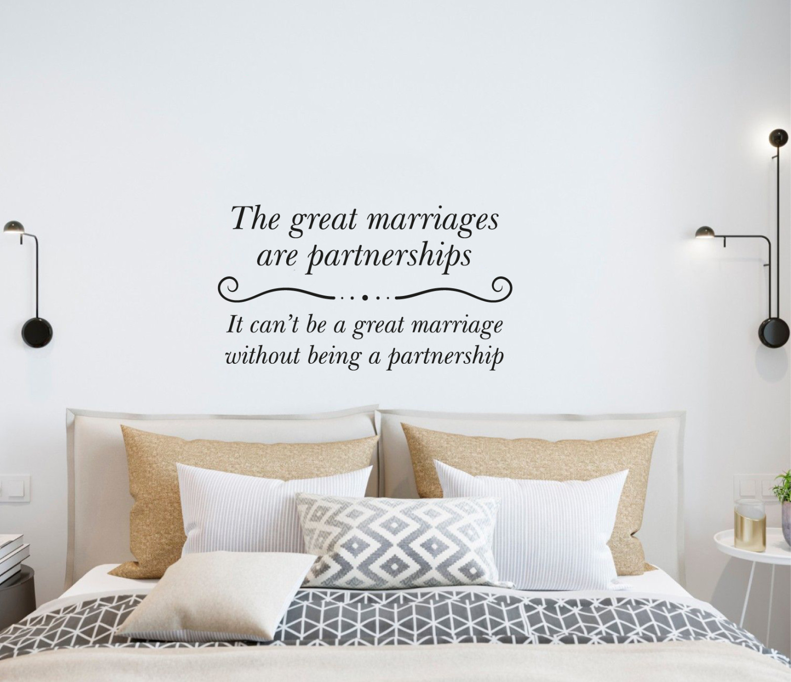 The Great Marriages Are Partnerships – Home Bedroom Vinyl Wall Art Decal Quotes