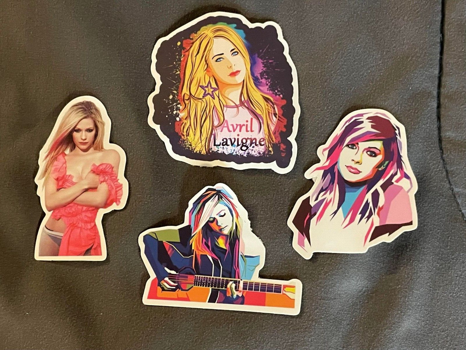 Lot of (4) AVRIL LAVIGNE 1 1/4" to 2 1/2" Band Logo STICKERS FAST! FREE SHIP!