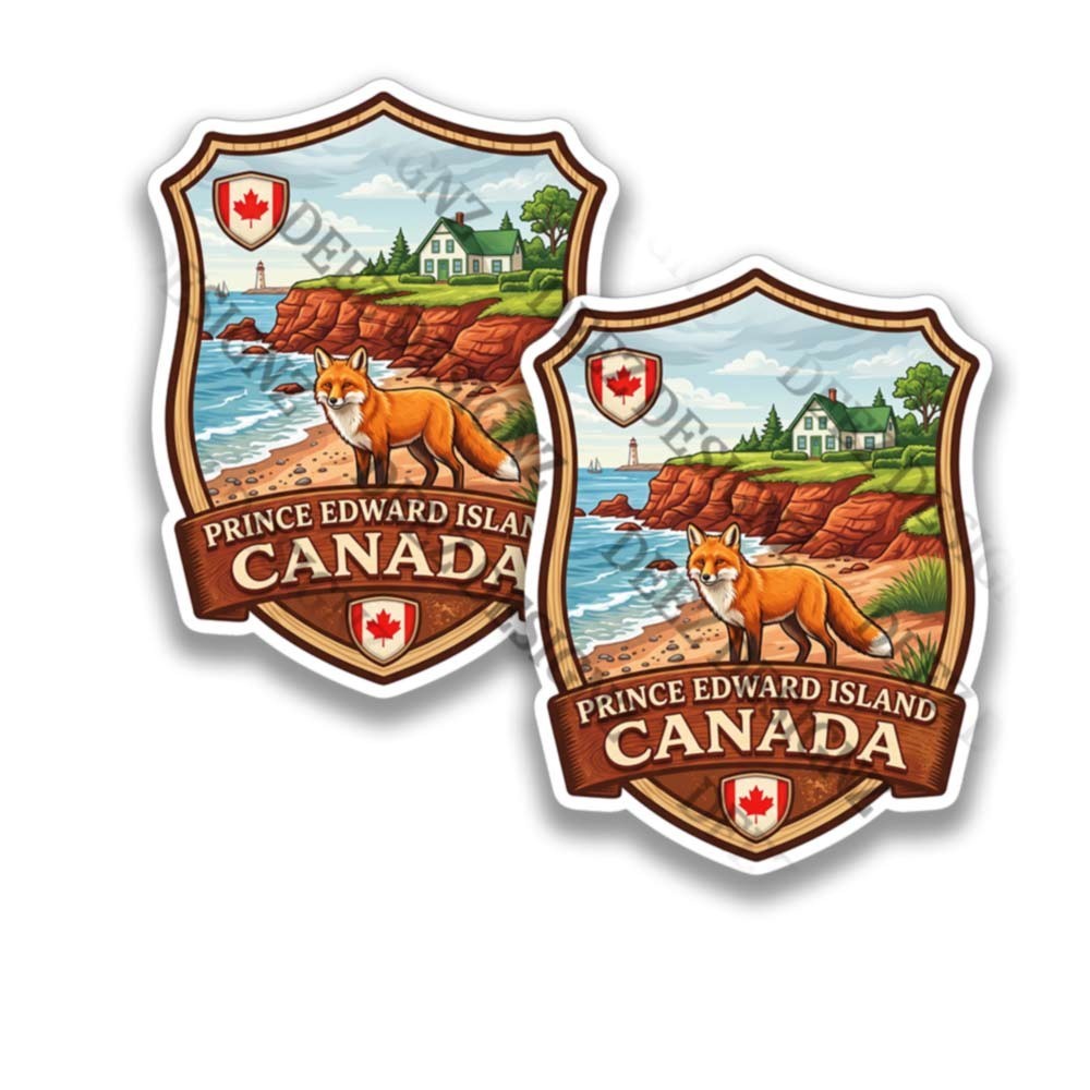 Prince Edward Island Canada Vinyl Decal Travel Stickers 2 Pack 44043