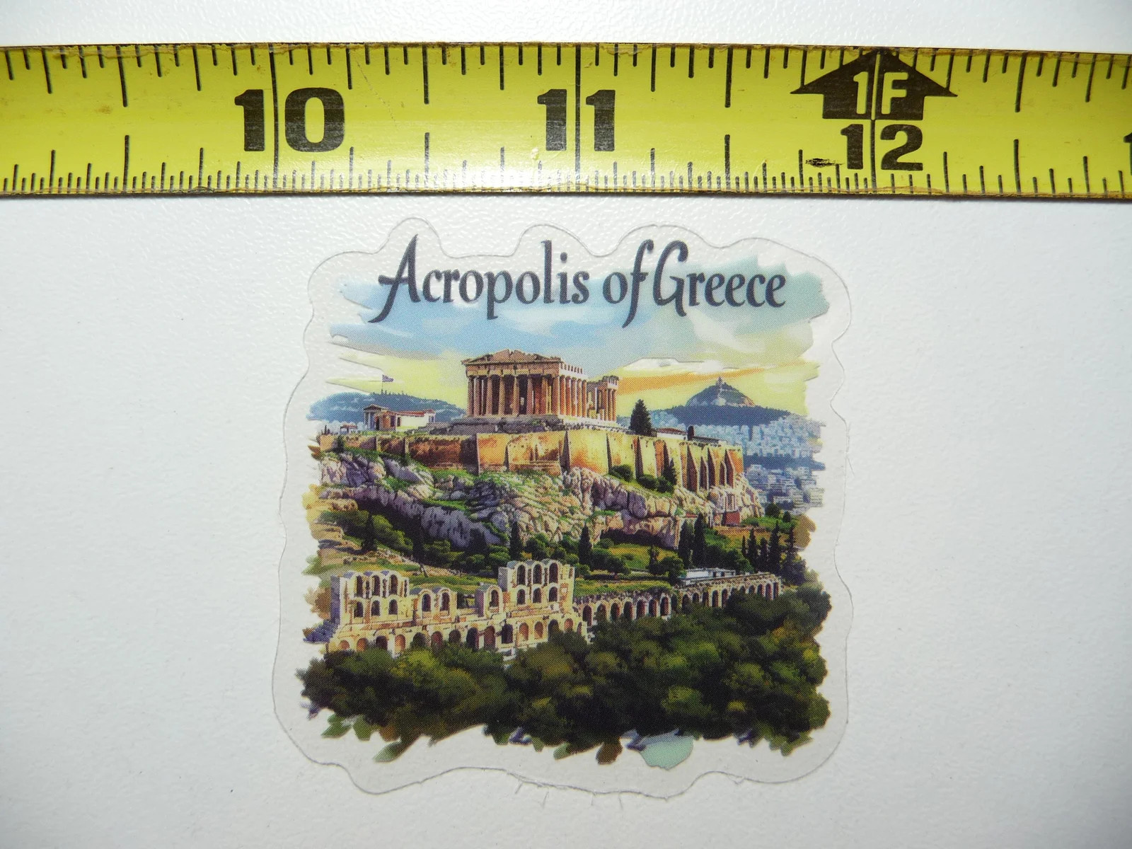 ACROPOLIS OF GREECE SMALL STICKER DECAL TRAVEL VIEW SITE COLORFUL VISIT VACATION
