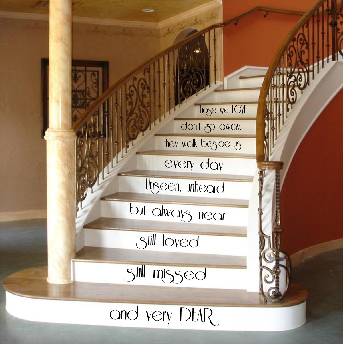 Family Wall Decal Quote Love Decals Stair Riser Vinyl Sticker Stairs Decor KY46
