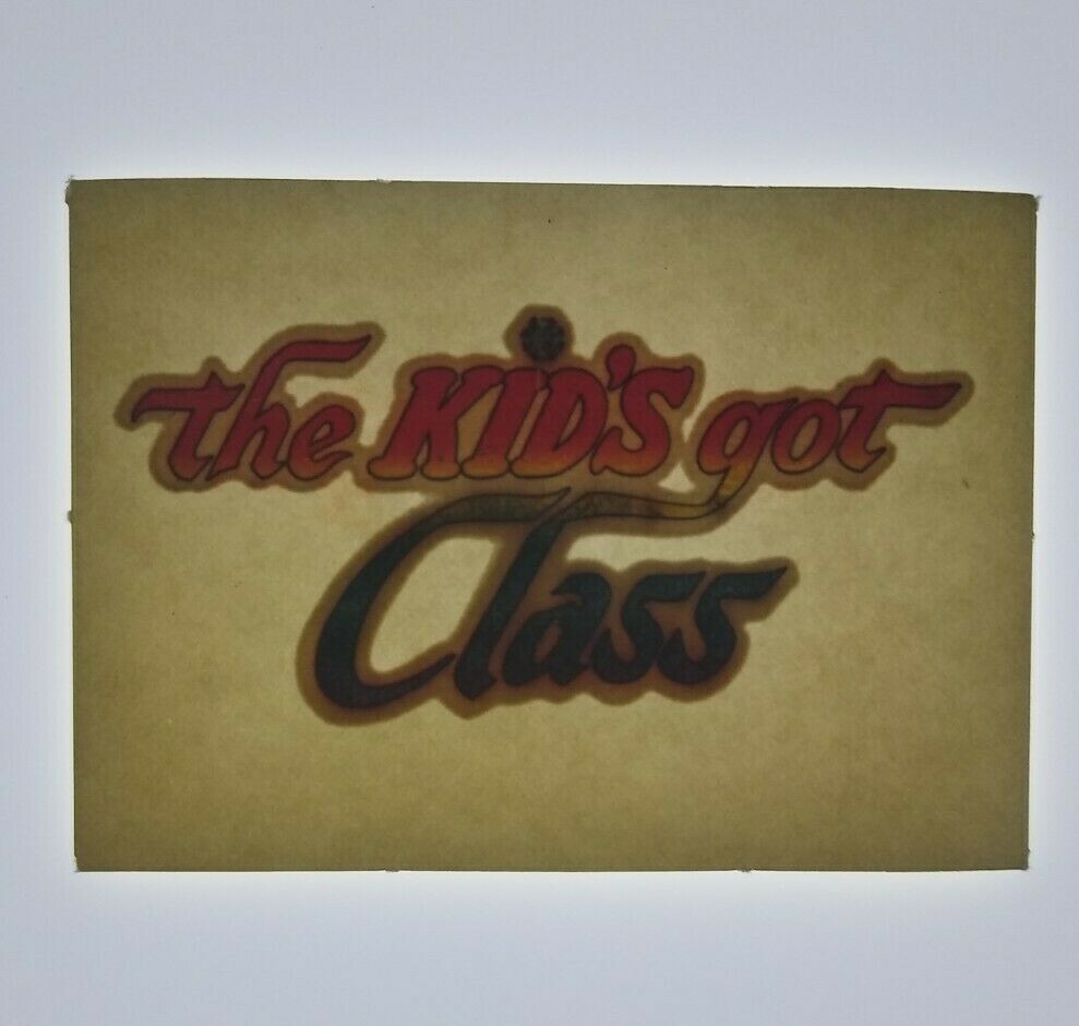The Kids Got Class Screamin Gleamin Glitter Iron-On Decal Donruss 1970s Vintage