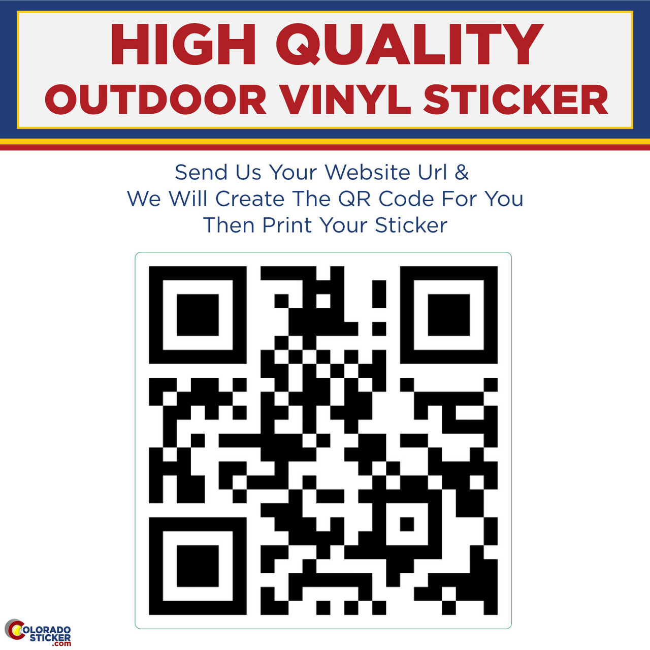 Customized QR Code, High Quality Vinyl Sticker Decals