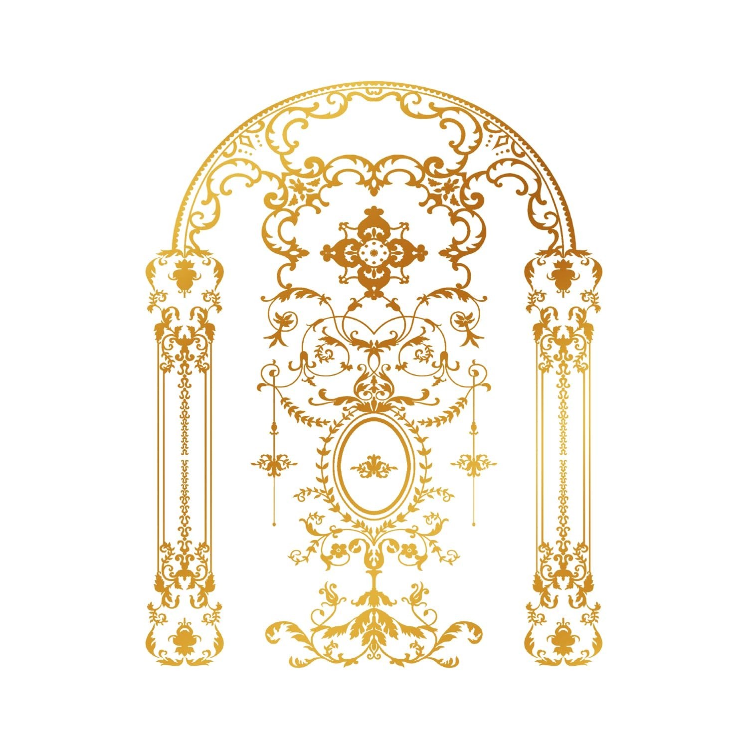 Gold Foil Rub on Transfer for Furniture DTF Transfers for Wood Drawer Decor, …