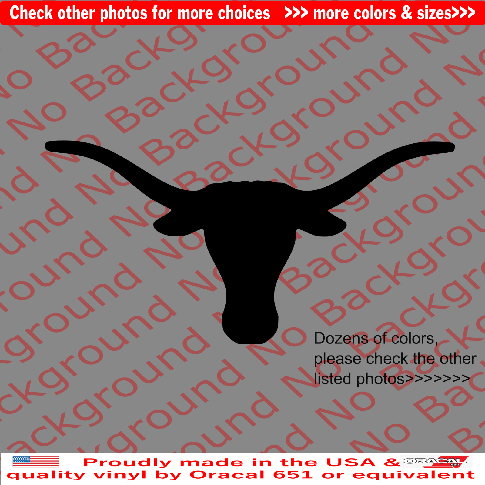 Texas Lone Star Longhorns Vinyl Decal Die Cut Animal Sticker for Window AM037