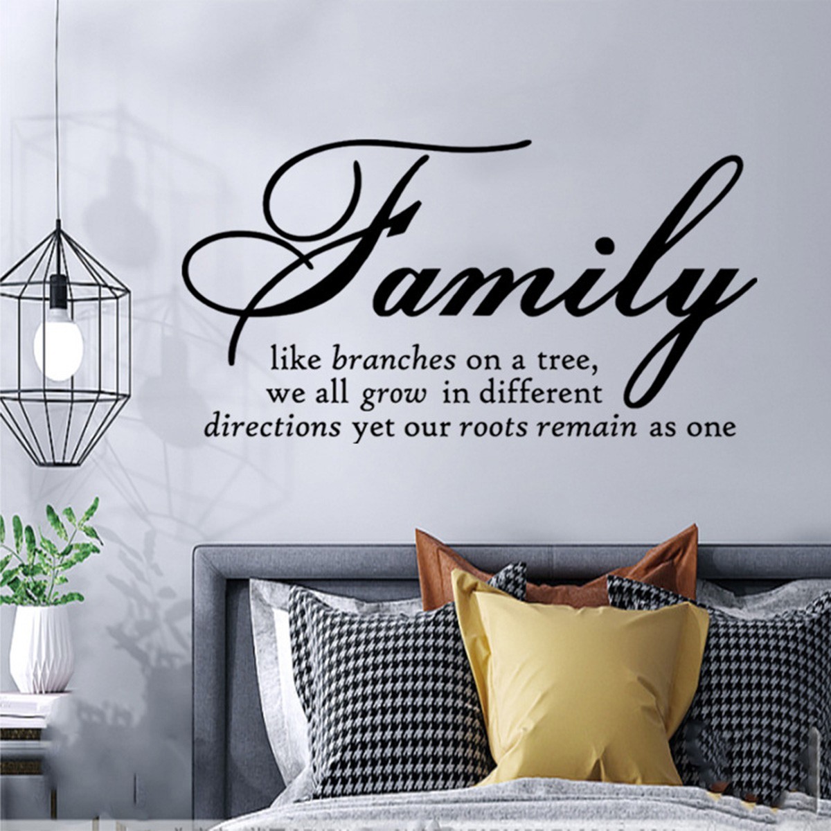 1pcs Creative Wall Sticker Black Decals Decor Family Like Branch Quote Removable