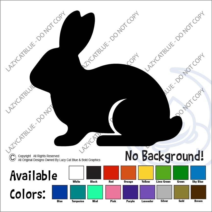 Rabbit Decal Sticker Bun Bunny Pet Caprine Love Life Farm Gift Kids Pets Animal