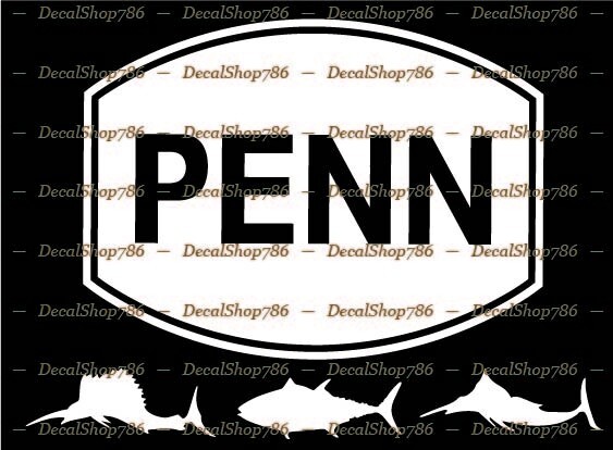 PENN Fishing Reels IV – Cars/SUV's/Trucks Vinyl Die-Cut Peel N' Stick Decals