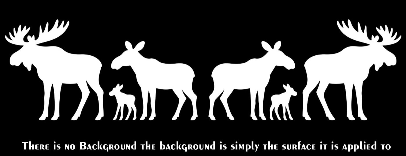 Moose Family Two 6" Vinyl Decals Car Truck Window Laptop Any Flat Surface