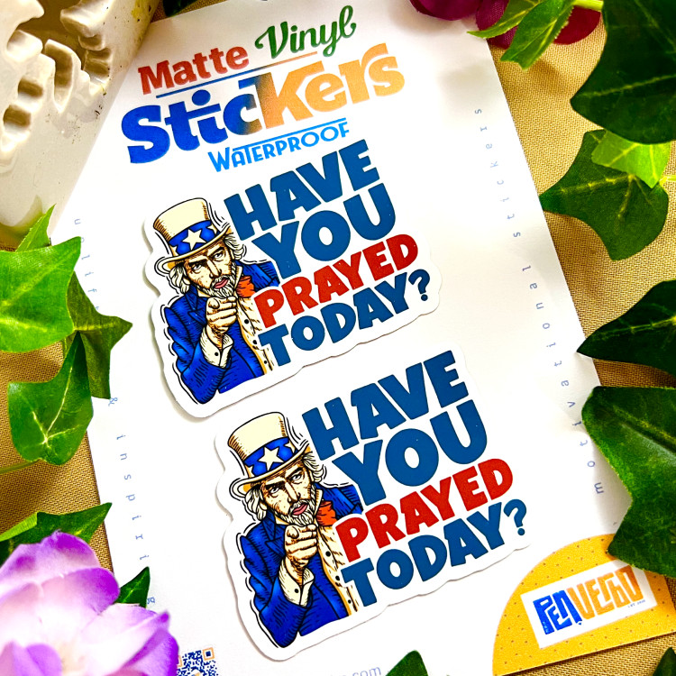 Have You Prayed Today Sticker 2pcs | Inspirational Catholic Sticker | BV201