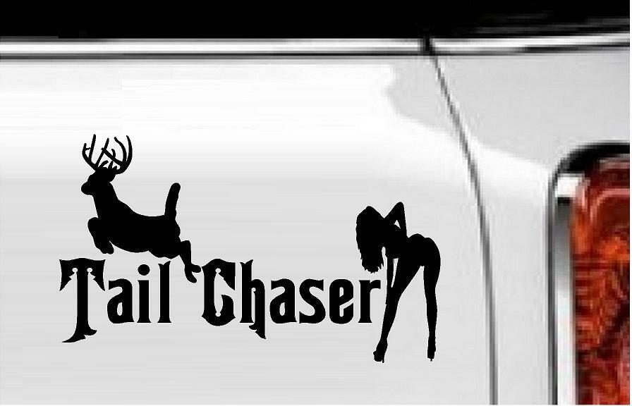 Tail Chaser Vinyl Decal Home Décor 5" x 8"