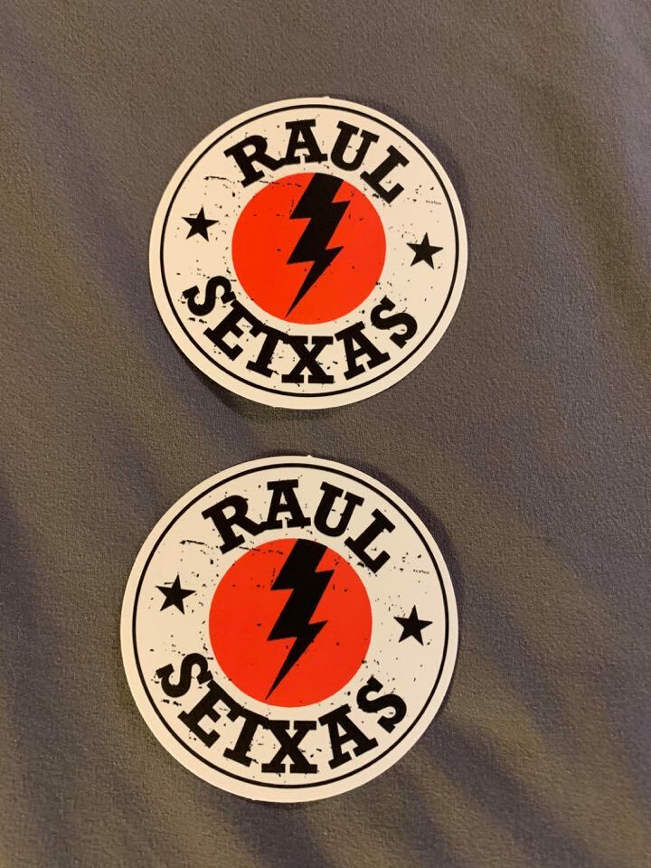 Lot of 2 RAUL SEIXAS 2 1/2" x 2 1/2" Logo Sticker Black Red White FAST! FREE!