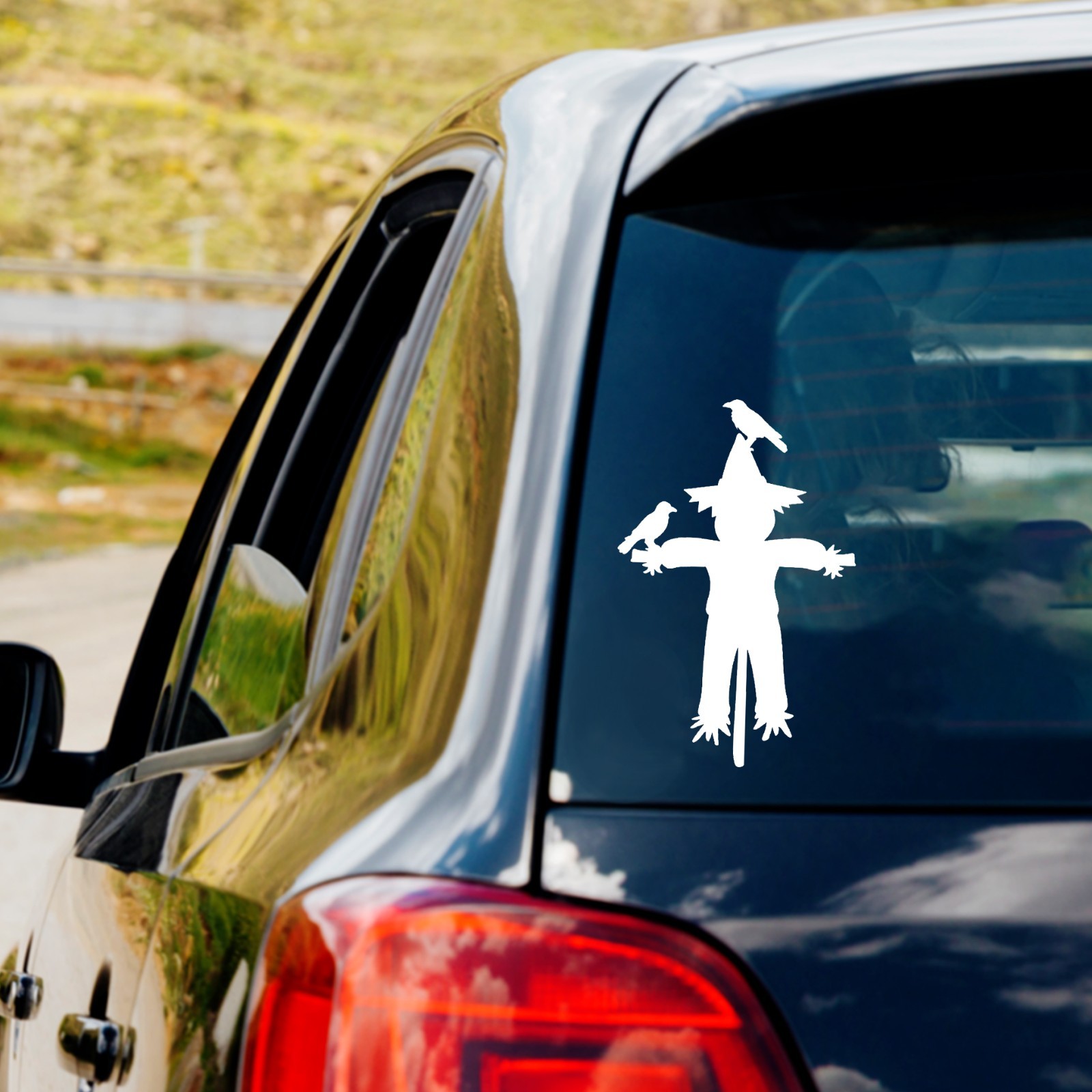 Scarecrow Crows Vinyl Decal Sticker Car Truck Window Laptop Halloween Fall