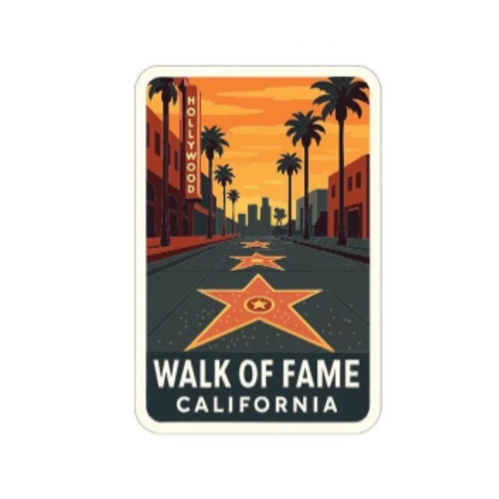 Walk of Fame California Iron On Heat Transfer Vinyl HTV Die-Cut Symbolic